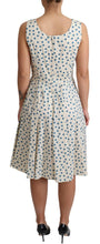 Beige Dotted Cotton A-Line Gown Dress Dolce & Gabbana