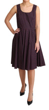 Red Blue Polka Cotton A-Line Gown Dress Dolce & Gabbana