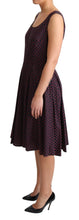 Red Blue Polka Cotton A-Line Gown Dress Dolce & Gabbana