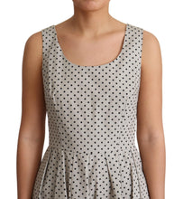 Beige Polka Dotted Cotton A-Line Dress Dolce & Gabbana