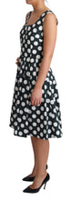 Green Polka Dotted Cotton A-Line Dress Dolce & Gabbana