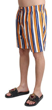 Multicolor Striped Beachwear Swimshorts Dolce & Gabbana