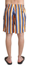 Multicolor Striped Beachwear Swimshorts Dolce & Gabbana