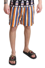Multicolor Striped Beachwear Swimshorts Dolce & Gabbana