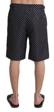 Black Polka Dots Beachwear Shorts Swimwear Dolce & Gabbana