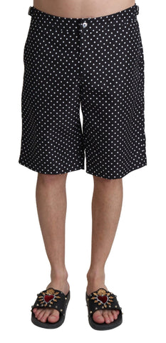 Black Polka Dots Beachwear Shorts Swimwear Dolce & Gabbana