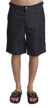 Black Polka Dots Beachwear Shorts Swimwear Dolce & Gabbana