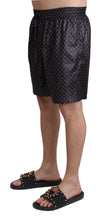 Black Polka Dot Print Beachwear Swimwear Dolce & Gabbana