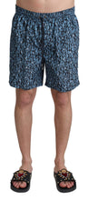 Blue Patterned Print Beachwear Shorts Swimwear Dolce & Gabbana