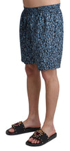 Blue Patterned Print Beachwear Shorts Swimwear Dolce & Gabbana