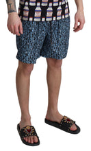 Blue Patterned Print Beachwear Shorts Swimwear Dolce & Gabbana