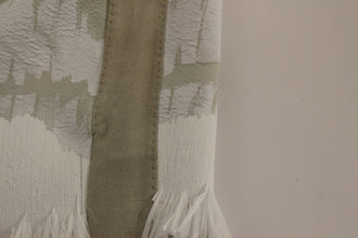 White Acrylic Straight Pencil Skirt Arzu Kaprol