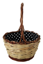 Beige Wood Wicker Rattan Basket Tote Bag Dolce & Gabbana