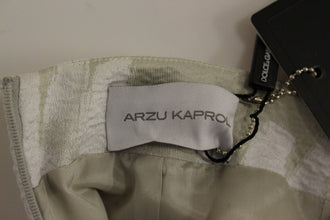 White Acrylic Straight Pencil Skirt Arzu Kaprol