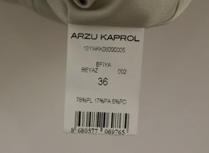 White Acrylic Straight Pencil Skirt Arzu Kaprol