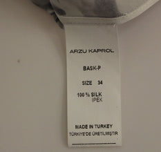 Gray Blue Silk Sleeveless Top Shirt Blouse Arzu Kaprol