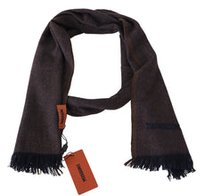 Brown 100% Cashmere Unisex Neck Wrap Fringes Scarf Missoni