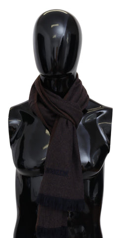 Brown 100% Cashmere Unisex Neck Wrap Fringes Scarf Missoni