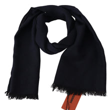 Black 100% Wool Knit Unisex Neck Wrap Shawl Scarf Missoni