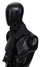 Black Wool Knit Unisex Neck Wrap Scarf Missoni
