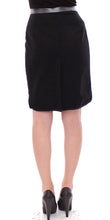 Black Metal Buttons Cotto Wool Skirt Corrado De Biase