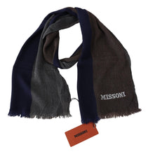Multicolor Striped Wool Unisex Wrap Fringes Scarf Missoni