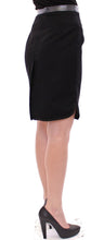 Black Metal Buttons Cotto Wool Skirt Corrado De Biase
