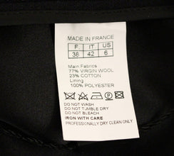 Black Metal Buttons Cotto Wool Skirt Corrado De Biase