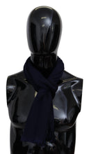 Blue Wool Knit Unisex Neck Wrap Scarf Missoni