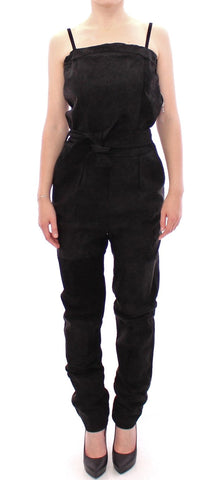 Black Leather Jumpsuit La Maison du Couturier