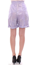 Purple Above-Knee Wrap Shorts Licia Florio