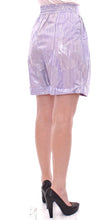 Purple Above-Knee Wrap Shorts Licia Florio