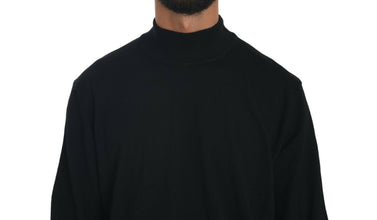 Black Turtle Neck Pullover Top Virgin Wool Sweater MILA SCHÖN