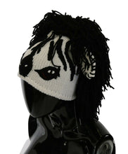 Black White Knitted Cashmere Animal Design Hat Dolce & Gabbana