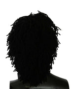 Black White Knitted Cashmere Animal Design Hat Dolce & Gabbana