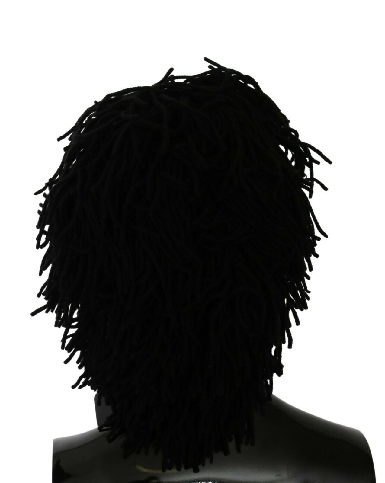 Black White Knitted Cashmere Animal Design Hat Dolce & Gabbana