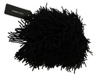 Black White Knitted Cashmere Animal Design Hat Dolce & Gabbana