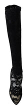 Black Taormina Lace Socks Boots Shoes Pumps Dolce & Gabbana