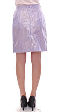 Purple Viscose Above-Knee Wrap Skirt Licia Florio