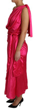Dress Pink Fitted Cut One Shoulder Midi Dress Dolce & Gabbana