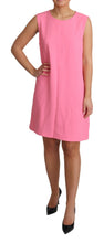 Pink Shift Sleeveless Knee Length Dress Dolce & Gabbana