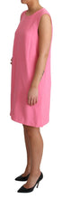 Pink Shift Sleeveless Knee Length Dress Dolce & Gabbana