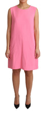 Pink Shift Sleeveless Knee Length Dress Dolce & Gabbana