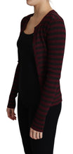 Black Red Striped Viscose Cardigan Sweater Dolce & Gabbana