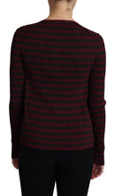 Black Red Striped Viscose Cardigan Sweater Dolce & Gabbana