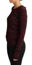 Black Red Striped Viscose Cardigan Sweater Dolce & Gabbana