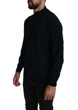 Dark Blue Crewneck Pullover 100% Wool Sweater MILA SCHÖN
