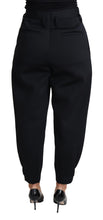 Black Cropped Dress High Waist Polyester Pants Dolce & Gabbana