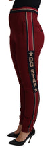 Red DG Star Striped Skinny Cotton Pant Dolce & Gabbana