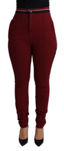 Red DG Star Striped Skinny Cotton Pant Dolce & Gabbana